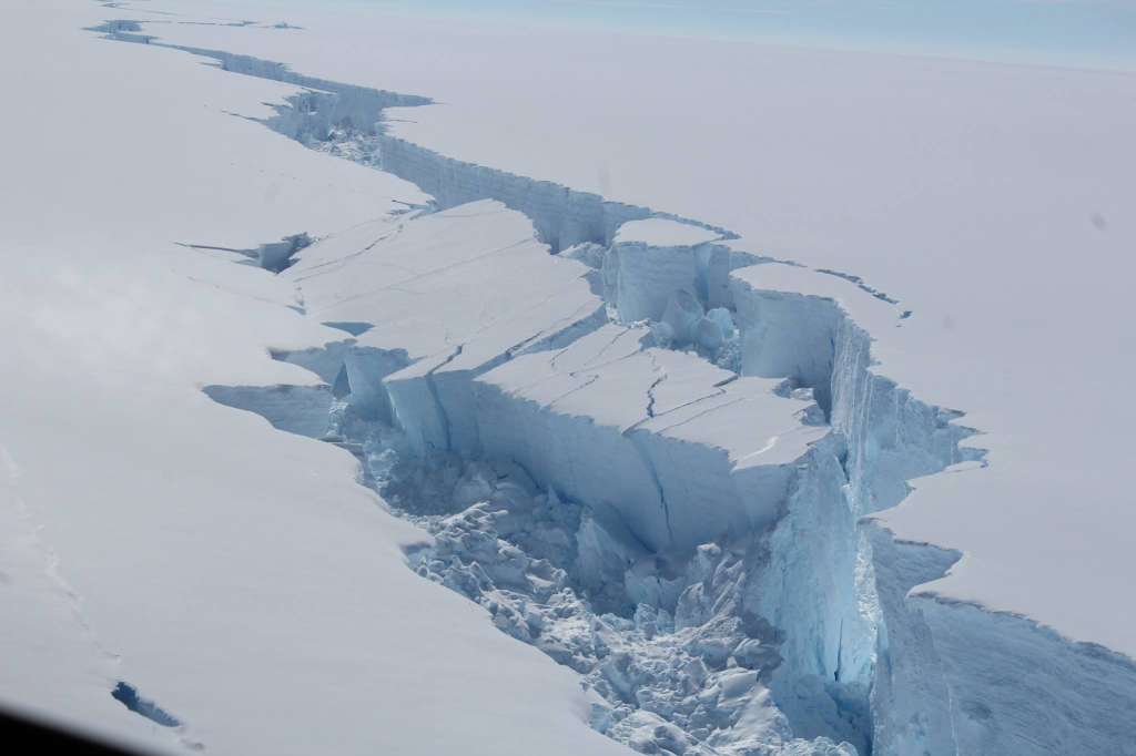 Iceberg breaks off Antarctica. British Antarctic Survey